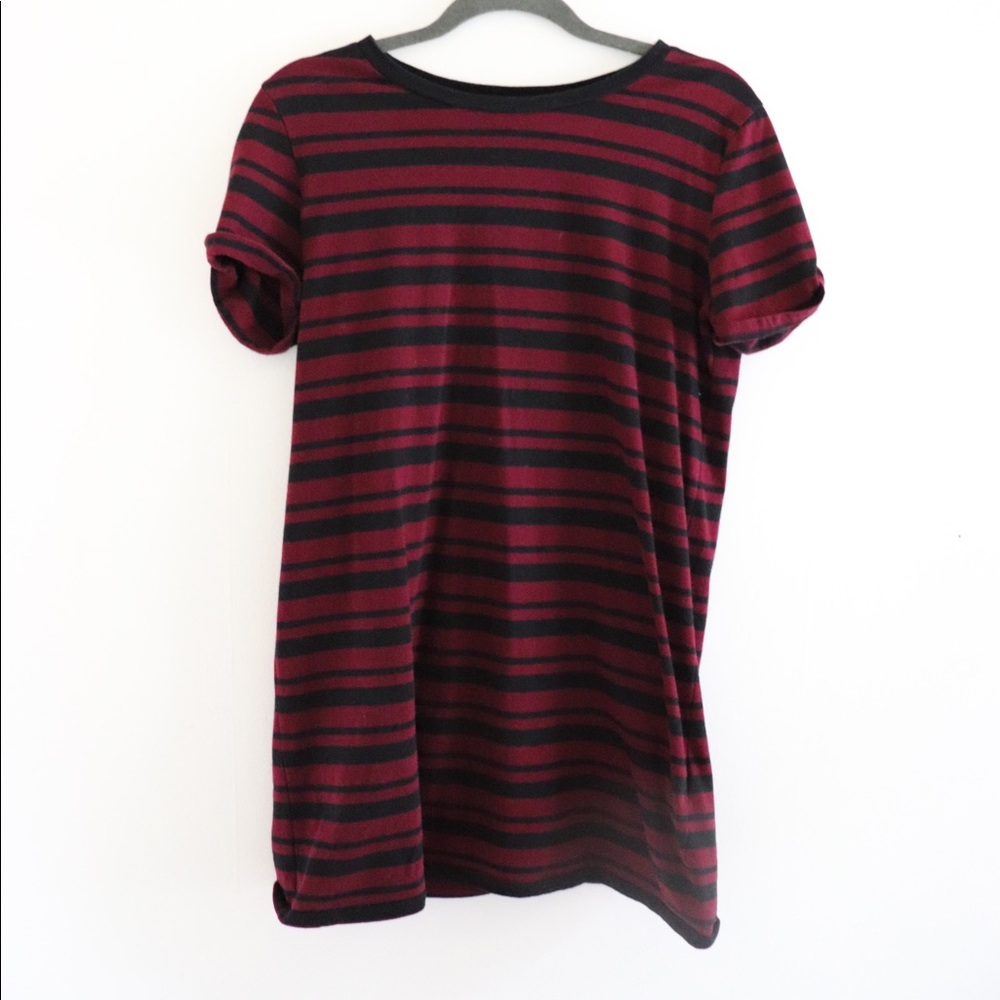 Cute Black and Red Striped t Shirt
